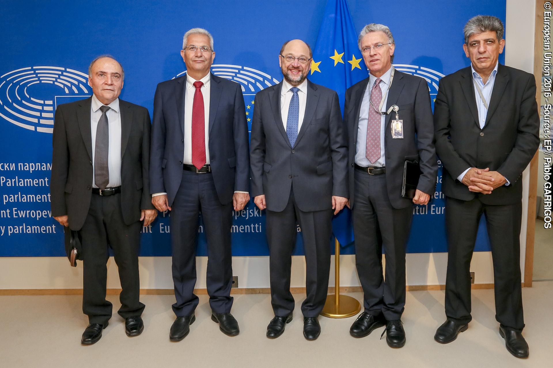 Martin SCHULZ - EP President meets with Andros KYPRIANOU - Secretary General of AKEL Progressive party of the Working People of Cyprus