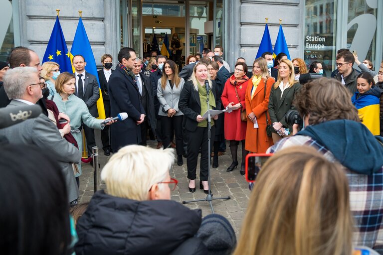 Fotagrafa 10: Inauguration of the Ukrainian civil society hub by Roberta METSOLA, EP President