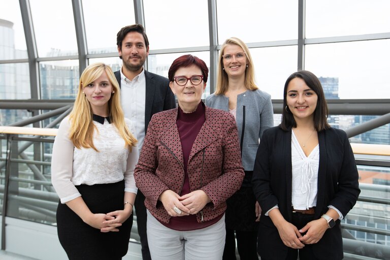Birgit SIPPEL and her team in the EP in Brussels