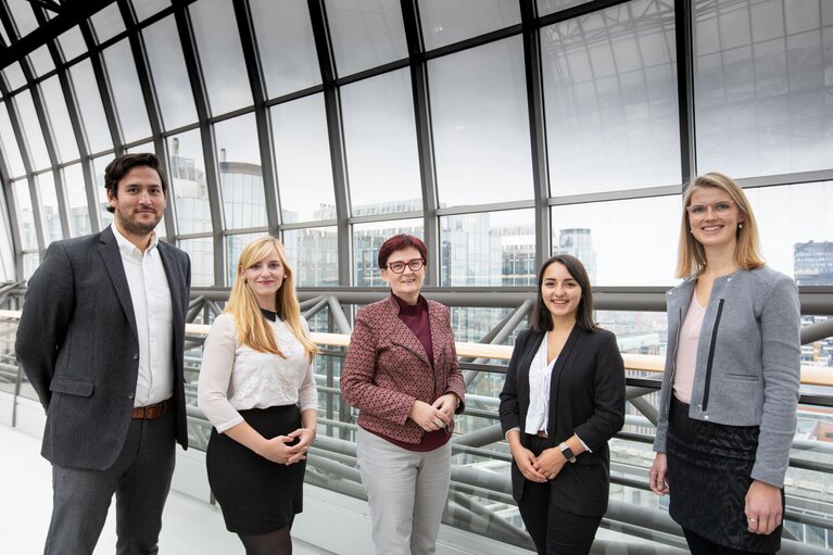Birgit SIPPEL and her team in the EP in Brussels