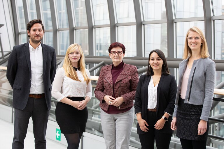 Birgit SIPPEL and her team in the EP in Brussels