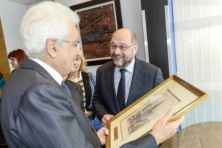 Fotografia 15: Official visit of the Italian President to the European Parliament in Strasbourg.