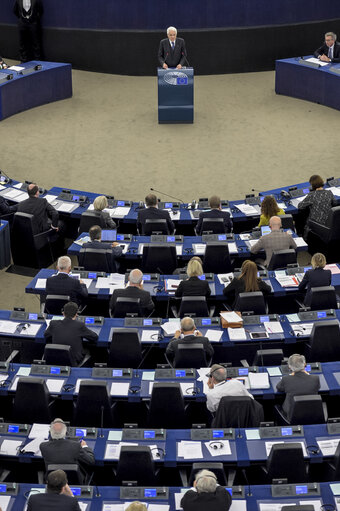 Fotografia 1: Official visit of the Italian President to the European Parliament in Strasbourg.