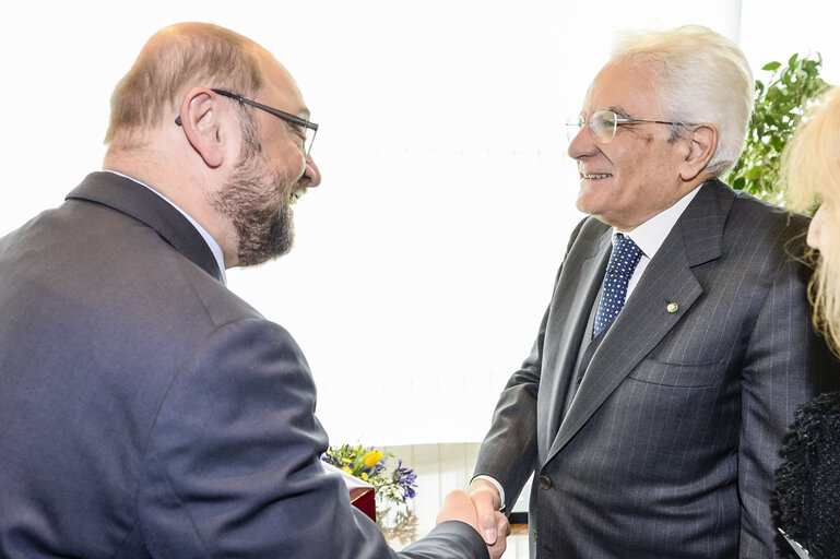 Fotografie 16: Official visit of the Italian President to the European Parliament in Strasbourg.