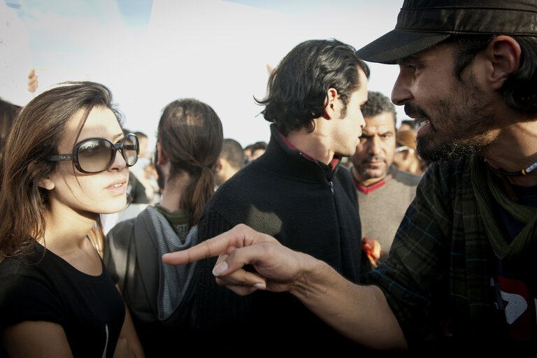 Fotografija 15: Tunis, Tunisia 25 October 2011  Tunisians demonstrate against possible fraud during the elections. The elections for a Constituent Assembly was held in Tunisia on 23 October 2011, following the Tunisian Revolution.