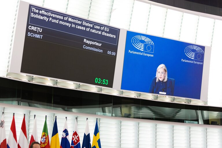 Φωτογραφία 11: EP Plenary session - Short presentation - The effectiveness of member States’use of EU Solidarity Fund money in cases of natural disasters