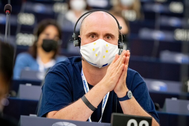 Fotó 21: Conference on the Future of Europe (CoFoE) - Citizens' panel 1 - Plenary session