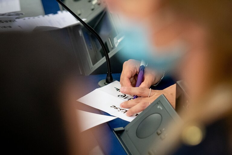 Fotó 1: Conference on the Future of Europe (CoFoE) - Citizens' panel 1 - Plenary session