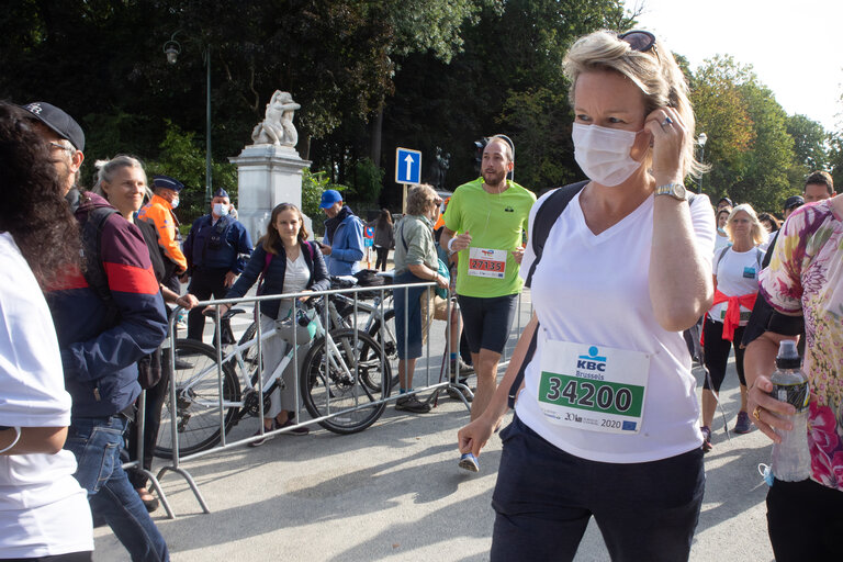 Brussels 20 km running race start