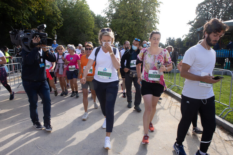 Brussels 20 km running race start