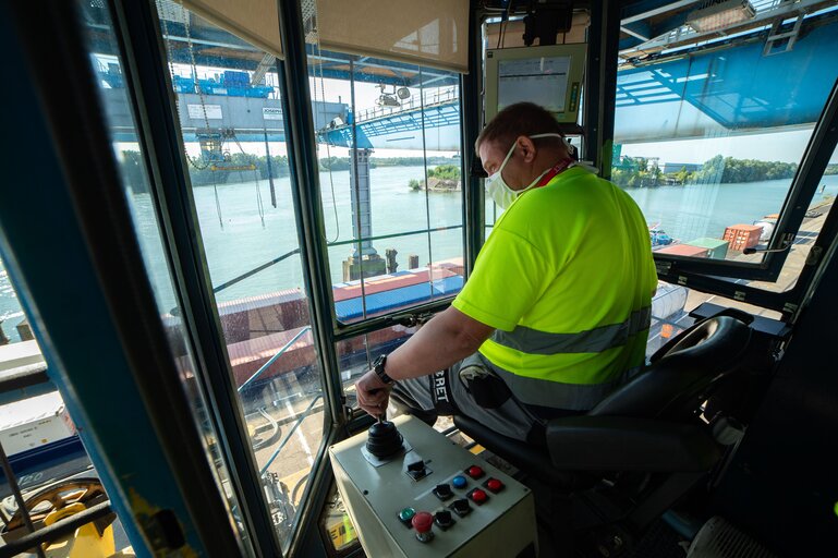 Freight transport at the Port of Strasbourg (Port Autonome de Strasbourg)