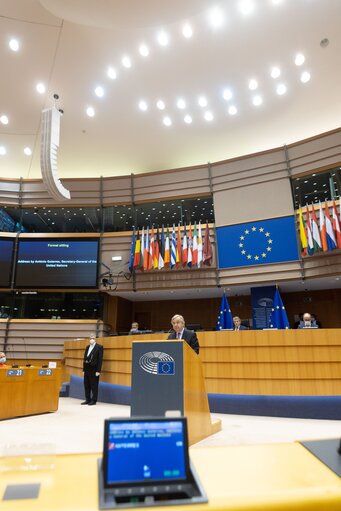 Fotografija 11: EP Plenary session - Address by Antonio GUTERRES, Secretary General of the United Nations