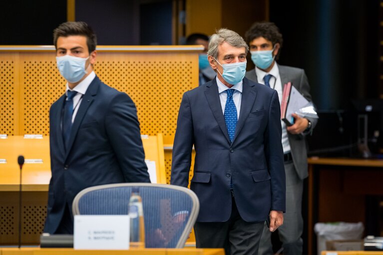 Fotografie 10: David SASSOLI, EP President participates in the meeting of the Bureau of the Parliamentary Assembly of the Union for the Mediterranean