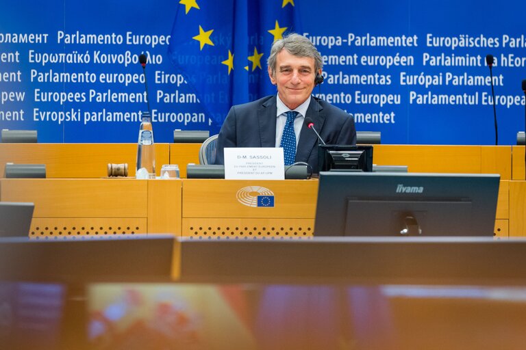 Fotografie 6: David SASSOLI, EP President participates in the meeting of the Bureau of the Parliamentary Assembly of the Union for the Mediterranean