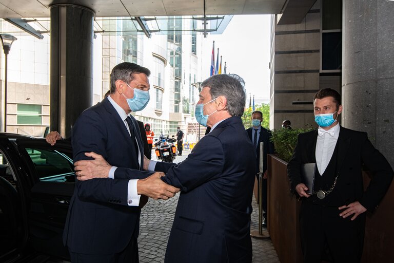 Снимка 5: David SASSOLI, EP President meets with Borut PAHOR, President of Slovenia