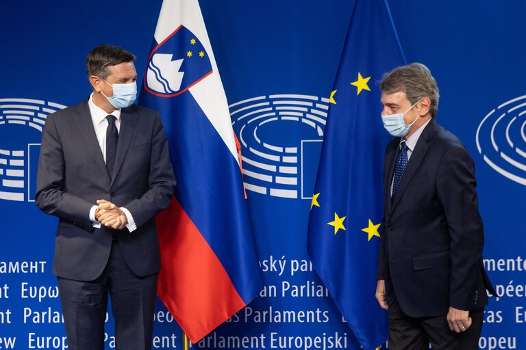 Nuotrauka 8: David SASSOLI, EP President meets with Borut PAHOR, President of Slovenia