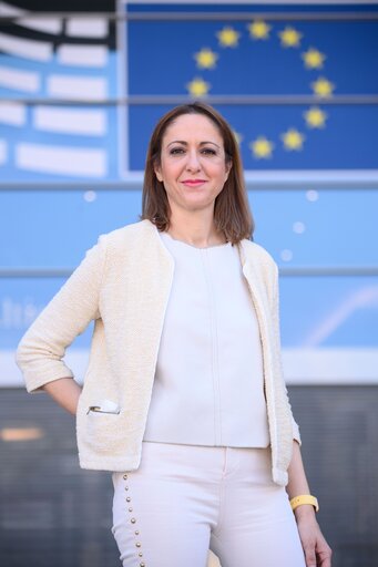 Cristina MAESTRE in the EP in Brussels.