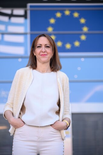 Cristina MAESTRE in the EP in Brussels.