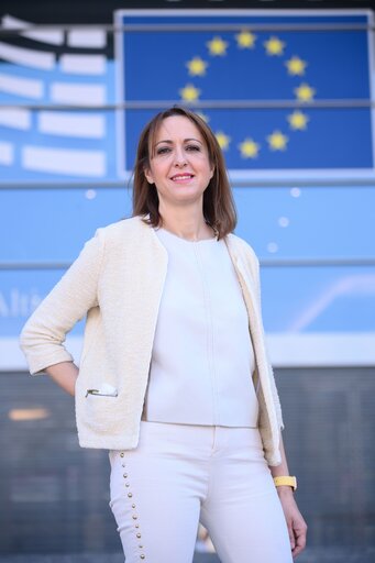 Cristina MAESTRE in the EP in Brussels.