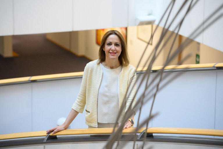 Cristina MAESTRE in the EP in Brussels.