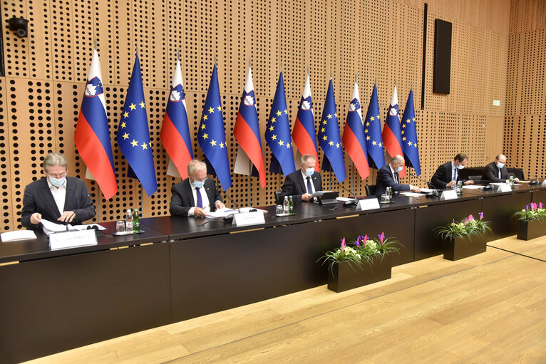 Fotografija 8: Meeting with the Slovenian Presidency - Conference of Presidents with the Slovenian Presidency