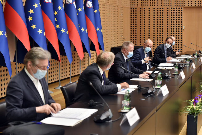 Fotografija 5: Meeting with the Slovenian Presidency - Conference of Presidents with the Slovenian Presidency