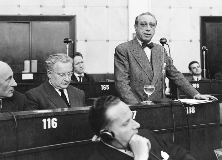 Edward CORNIGLION-MOLINIER during a session Strasbourg, France, June 30, 1960.