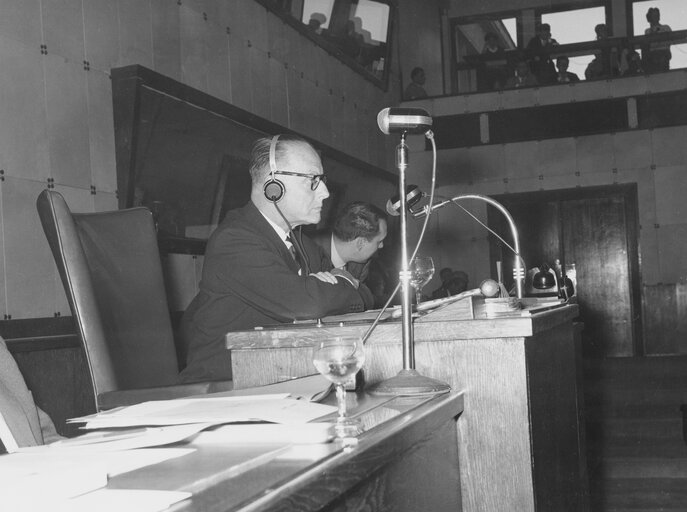 Jacques VENDROUX during a session Strasbourg, France, June 30 1960.