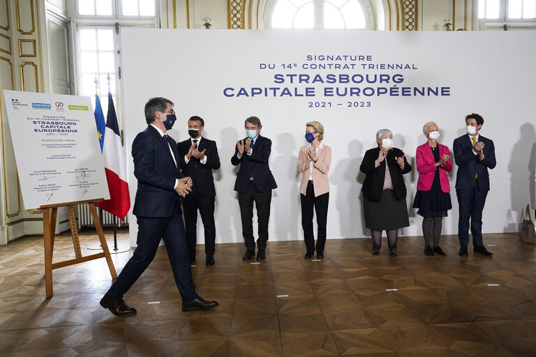 Photo 9 : Signature ceremony of the triennial contract ' Strasbourg European Capital '