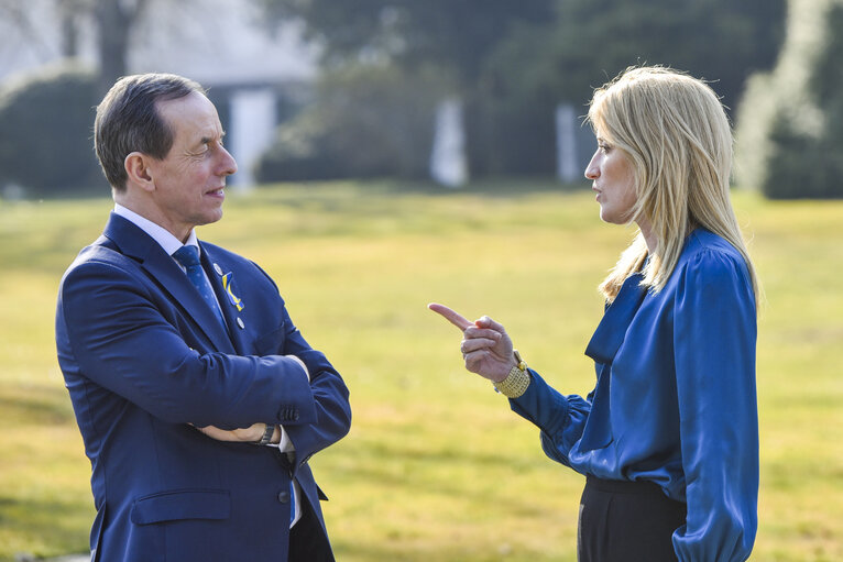 Fotografija 2: Official Visit of Roberta METSOLA, EP President to Slovenia - Meeting with Tomasz GRODZKI, Marshal of the Senate of the Republic of Poland