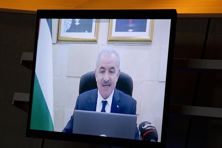 Fotografija 11: AFET Committee - Exchange of views with Mohammed SHTAYYEH, Palestinian Prime Minister