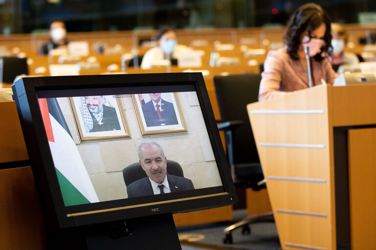 Fotografija 12: AFET Committee - Exchange of views with Mohammed SHTAYYEH, Palestinian Prime Minister