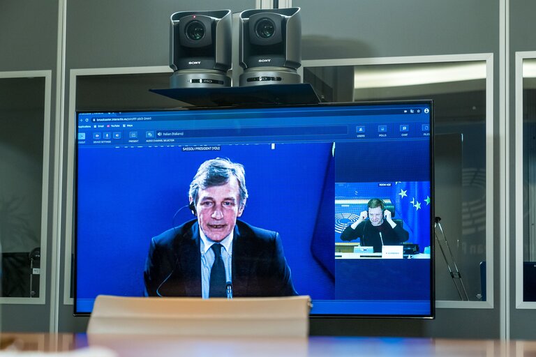 Virtual participation of David SASSOLI, EP President in the LEFT meeting