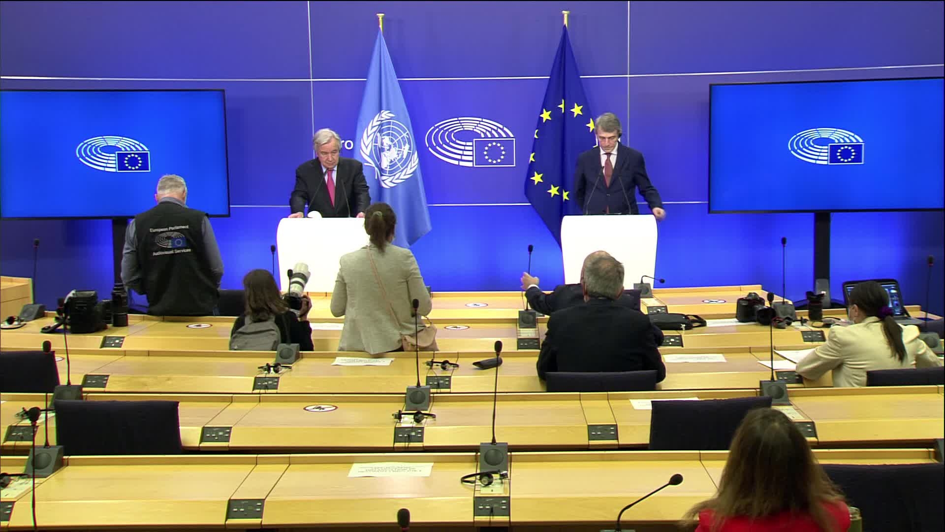 Press conference by David SASSOLI, EP President and by António GUTERRES, Secretary General of the United Nations