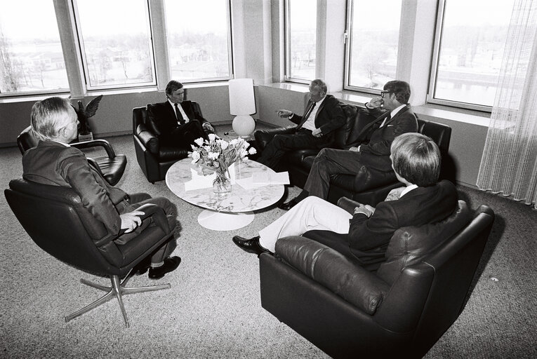 EP President Pieter DANKERT meets with Deputy Permanent Representative of Denmark to the EU Jakob RYTTER in Strasbourg, France, April 1982.