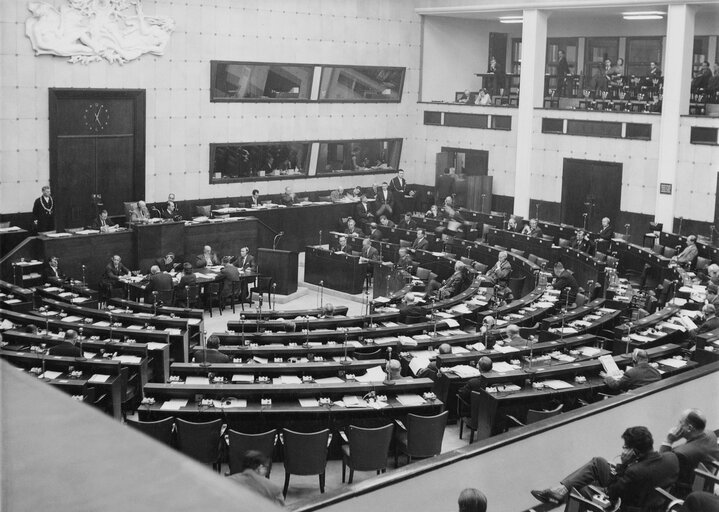 A session in Strasbourg, France, December 16, 1958.