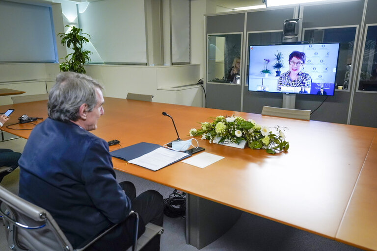 David SASSOLI, EP President in video meeting with Odile RENAUD-BASSOT, President of the European Bank for Reconstruction and Development (EBRD)