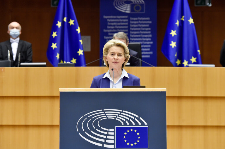 Foto 31: EP Plenary session - Ceremony of the signature of the Joint declaration for the Conference of the Future of Europe