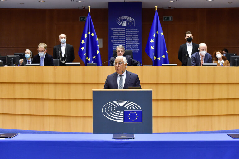 Foto 34: EP Plenary session - Ceremony of the signature of the Joint declaration for the Conference of the Future of Europe