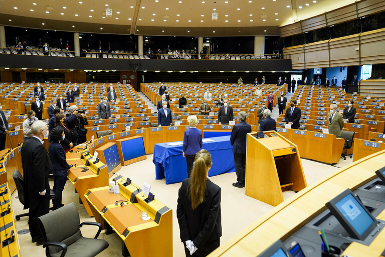 Fotografija 7: EP Plenary session - Ceremonie of the signature of the Joint declaration for the Conference of the Future of Europe