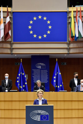 Foto 28: EP Plenary session - Ceremony of the signature of the Joint declaration for the Conference of the Future of Europe