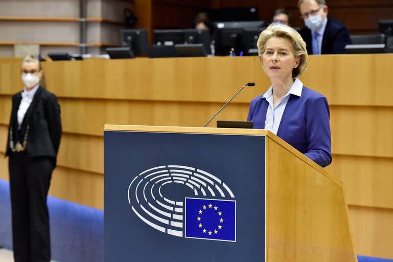 Foto 30: EP Plenary session - Ceremony of the signature of the Joint declaration for the Conference of the Future of Europe