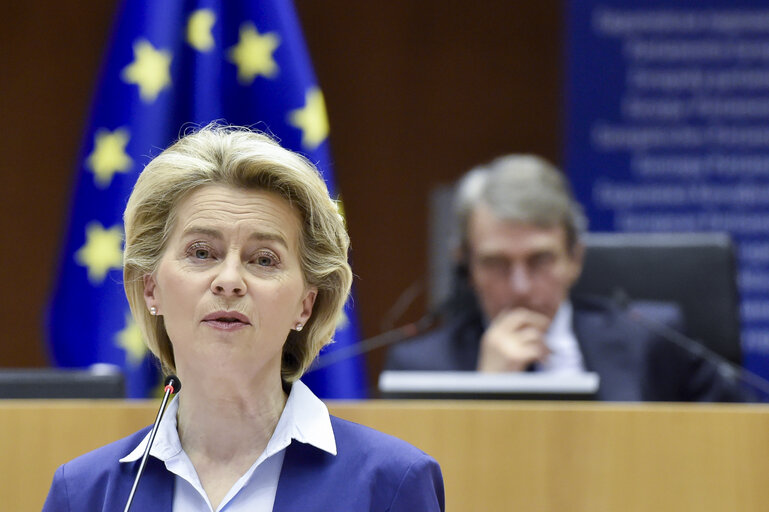 Foto 3: EP Plenary session - Ceremony of the signature of the Joint declaration for the Conference of the Future of Europe