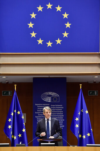 Foto 46: EP Plenary session - Ceremony of the signature of the Joint declaration for the Conference of the Future of Europe