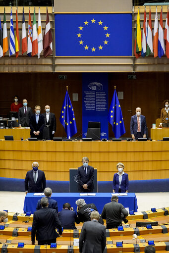 Foto 24: EP Plenary session - Ceremony of the signature of the Joint declaration for the Conference of the Future of Europe