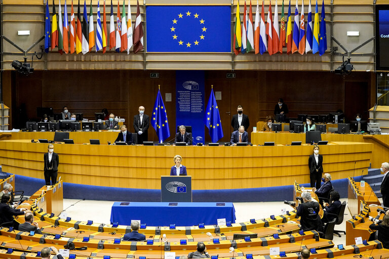 Foto 32: EP Plenary session - Ceremony of the signature of the Joint declaration for the Conference of the Future of Europe