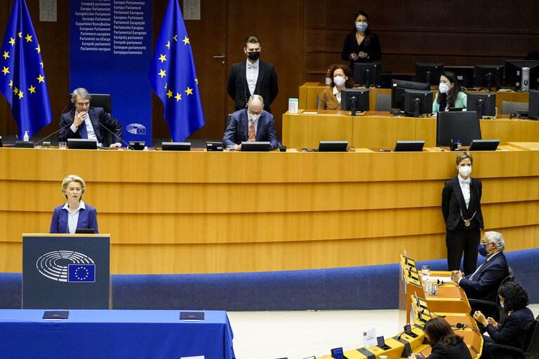 Foto 35: EP Plenary session - Ceremony of the signature of the Joint declaration for the Conference of the Future of Europe