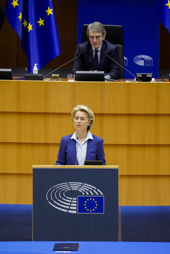 Foto 36: EP Plenary session - Ceremony of the signature of the Joint declaration for the Conference of the Future of Europe