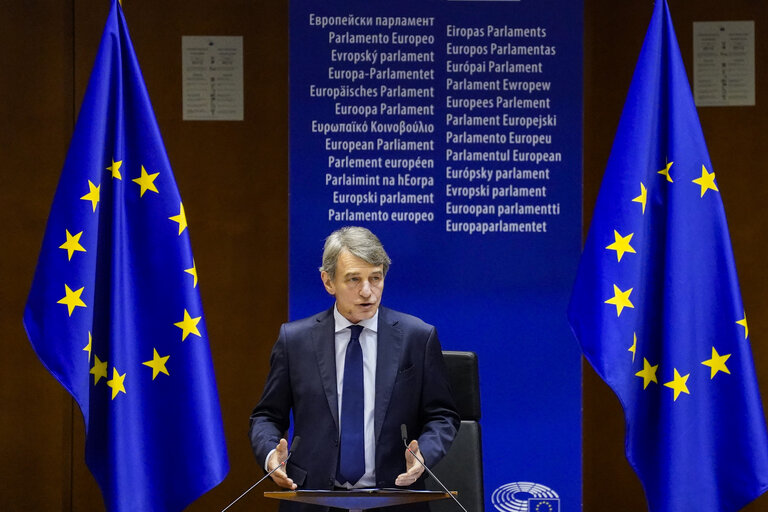 Foto 1: EP Plenary session - Ceremony of the signature of the Joint declaration for the Conference of the Future of Europe