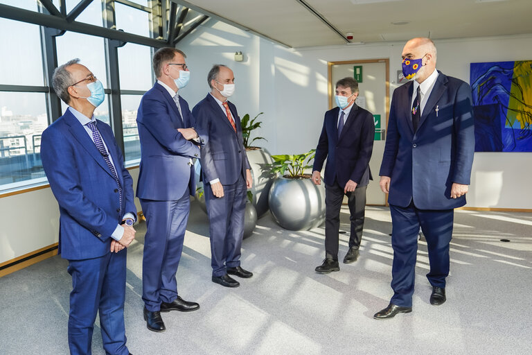 Photo 9 : David SASSOLI, EP President meets with Edi RAMA, Albanese Prime Minister